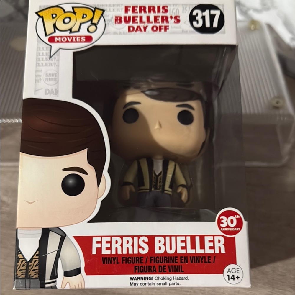 Funko Pop Ferris Bueller Figure - Black, White, Tan